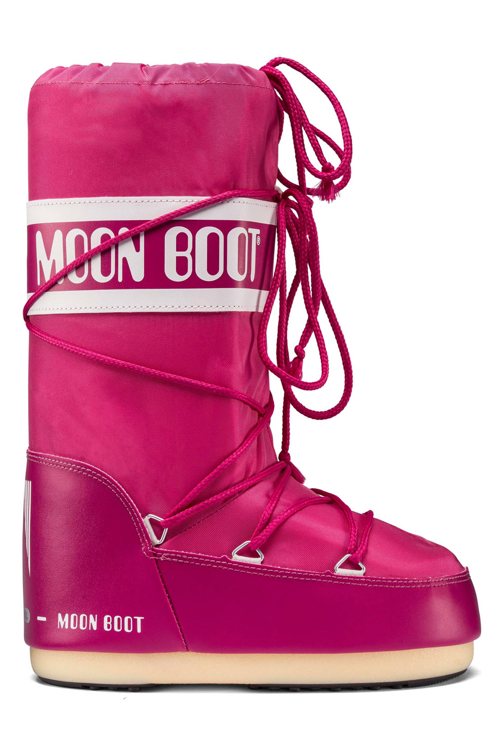 Moon Boot růžové zimní boty Nylon Bouganville
