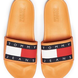Tommy Hilfiger oranžové pantofle Tommy Jeans Flag Pool Slide Orange