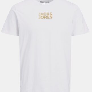 Jack & Jones bílé pánské tričko s potiskem