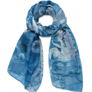 Desigual modrý šátek Foul Art Picture