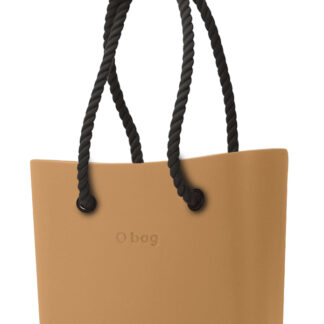 O bag kabelka Biscotto s černými dlouhými provazy