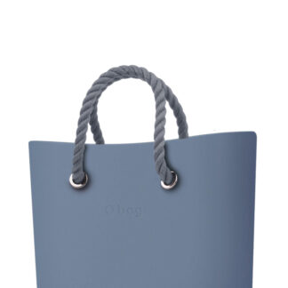 O bag  kabelka MINI Carta Zucchero s šedými krátkými provazovými držadly